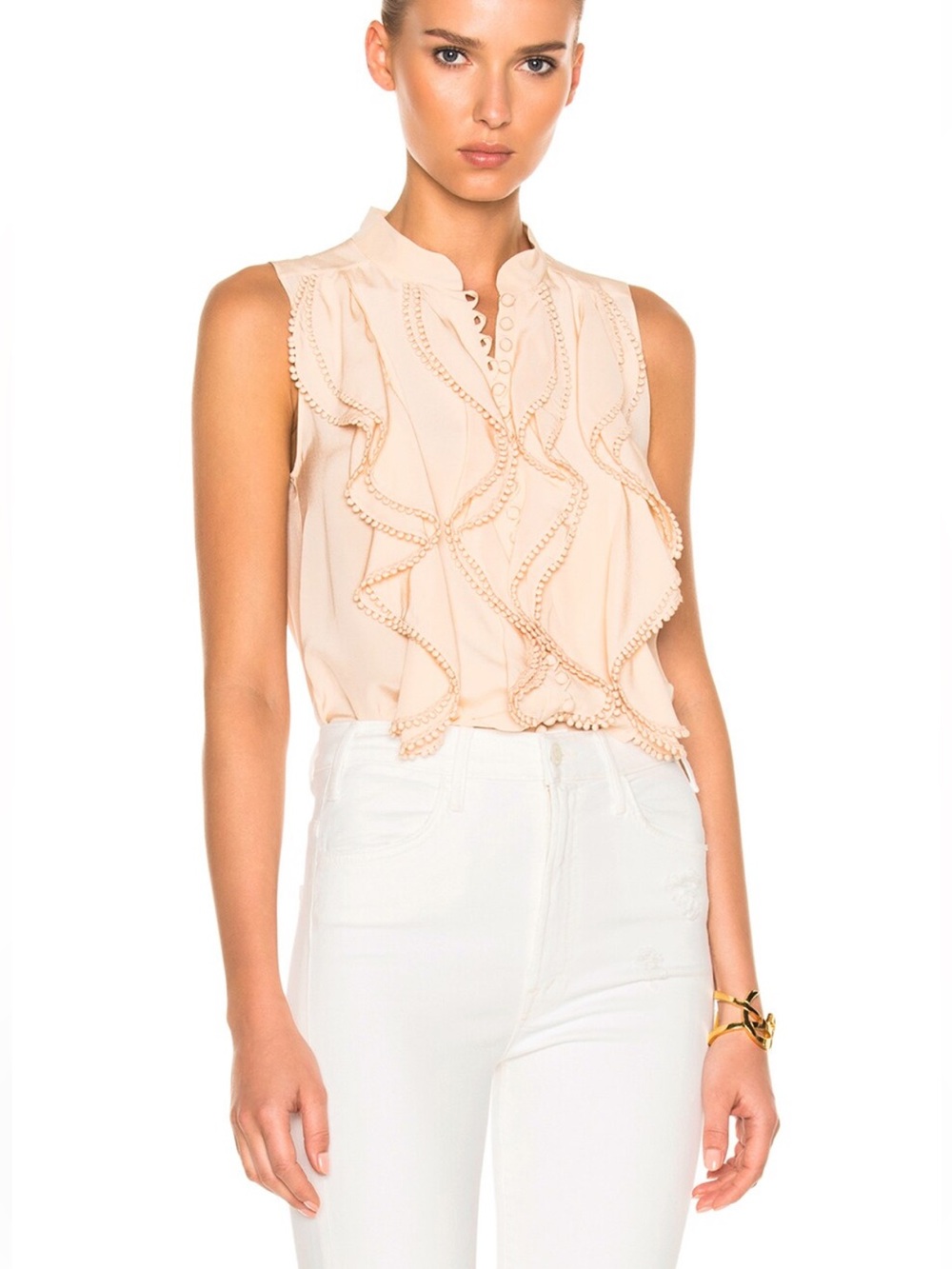 Vintage Chloe Crepe de Chine Sleeveless Blouse
